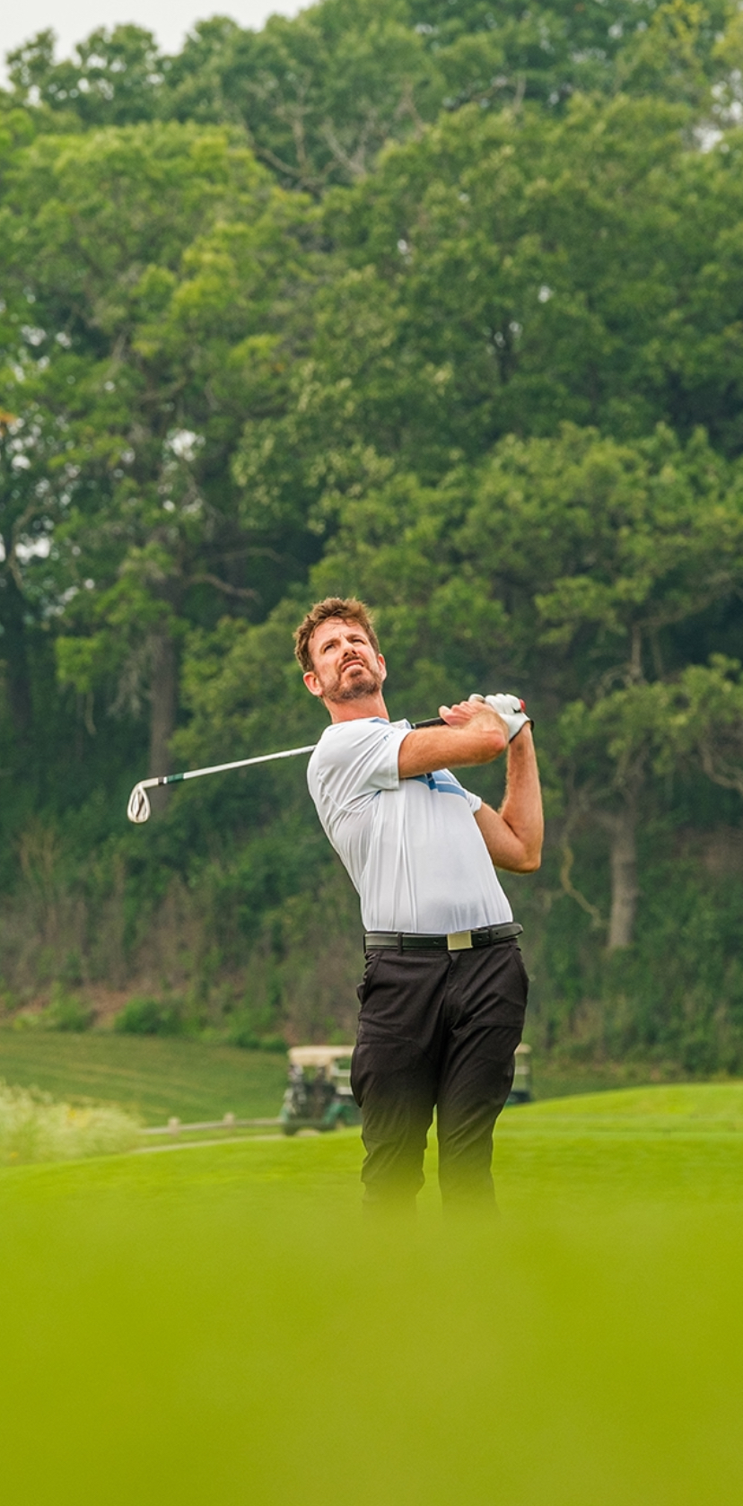Tyler Haines golfing